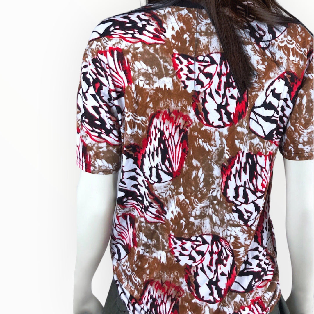 Slim Fit Allover Print Cotton T-shirt