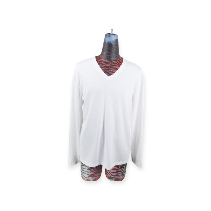 Long-sleeved V-neck Top