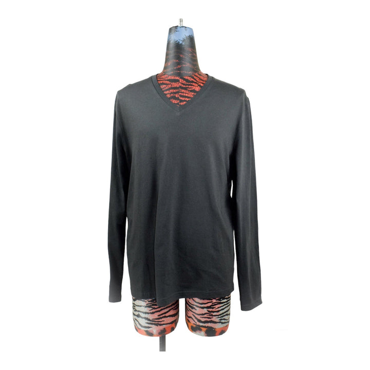 Long-sleeved V-neck Top