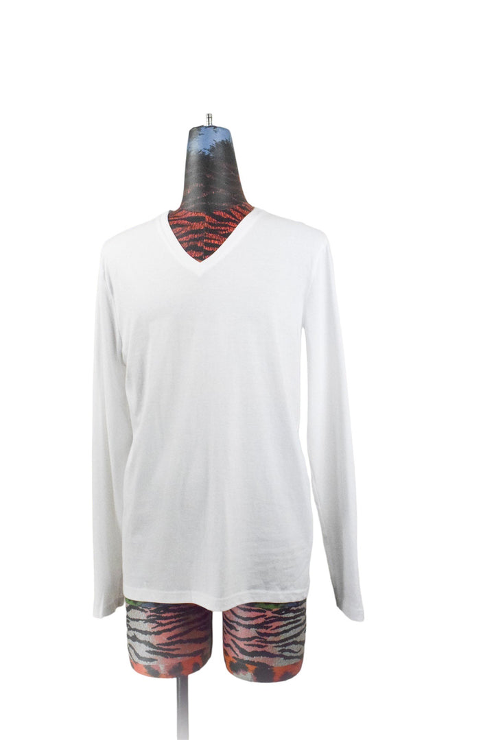Long-sleeved V-neck Top