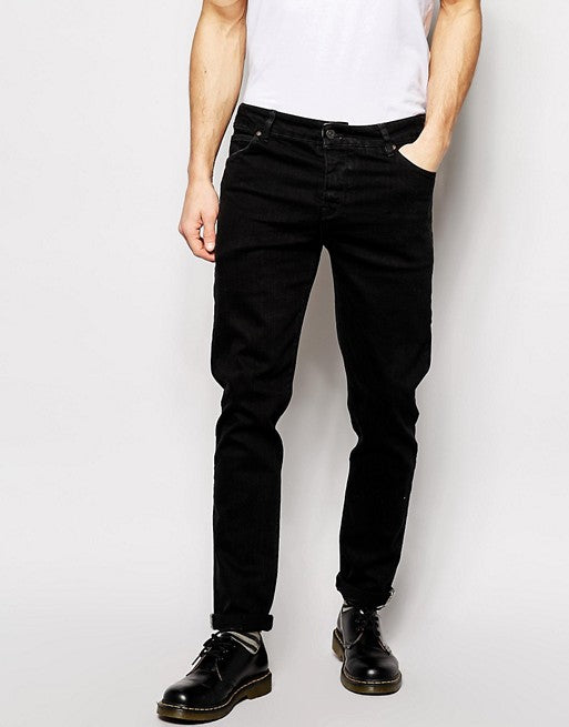 11.5oz Denim Skinny Jeans in Black