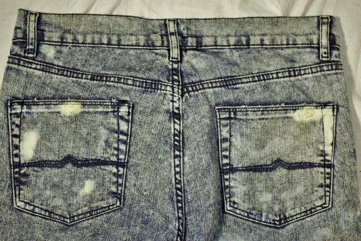 Bleached &amp; Distressed Denim Jeans