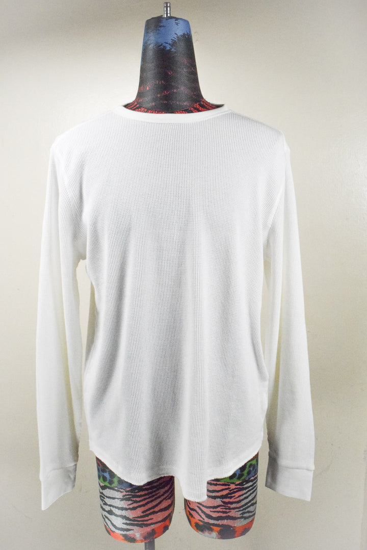 Long-sleeved Waffle Knit Top
