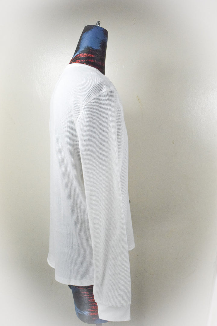Long-sleeved Waffle Knit Top