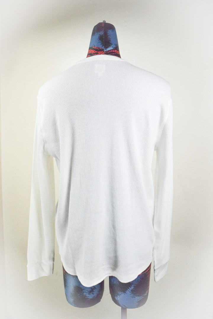 Long-sleeved Waffle Knit Top