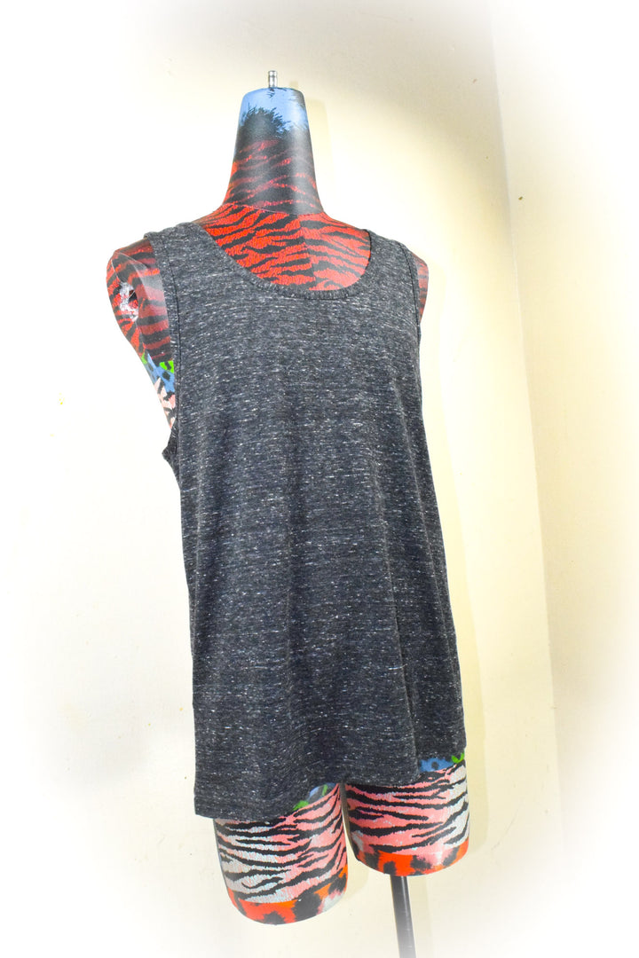 Racer-Back Tank Top in Stormy Gray