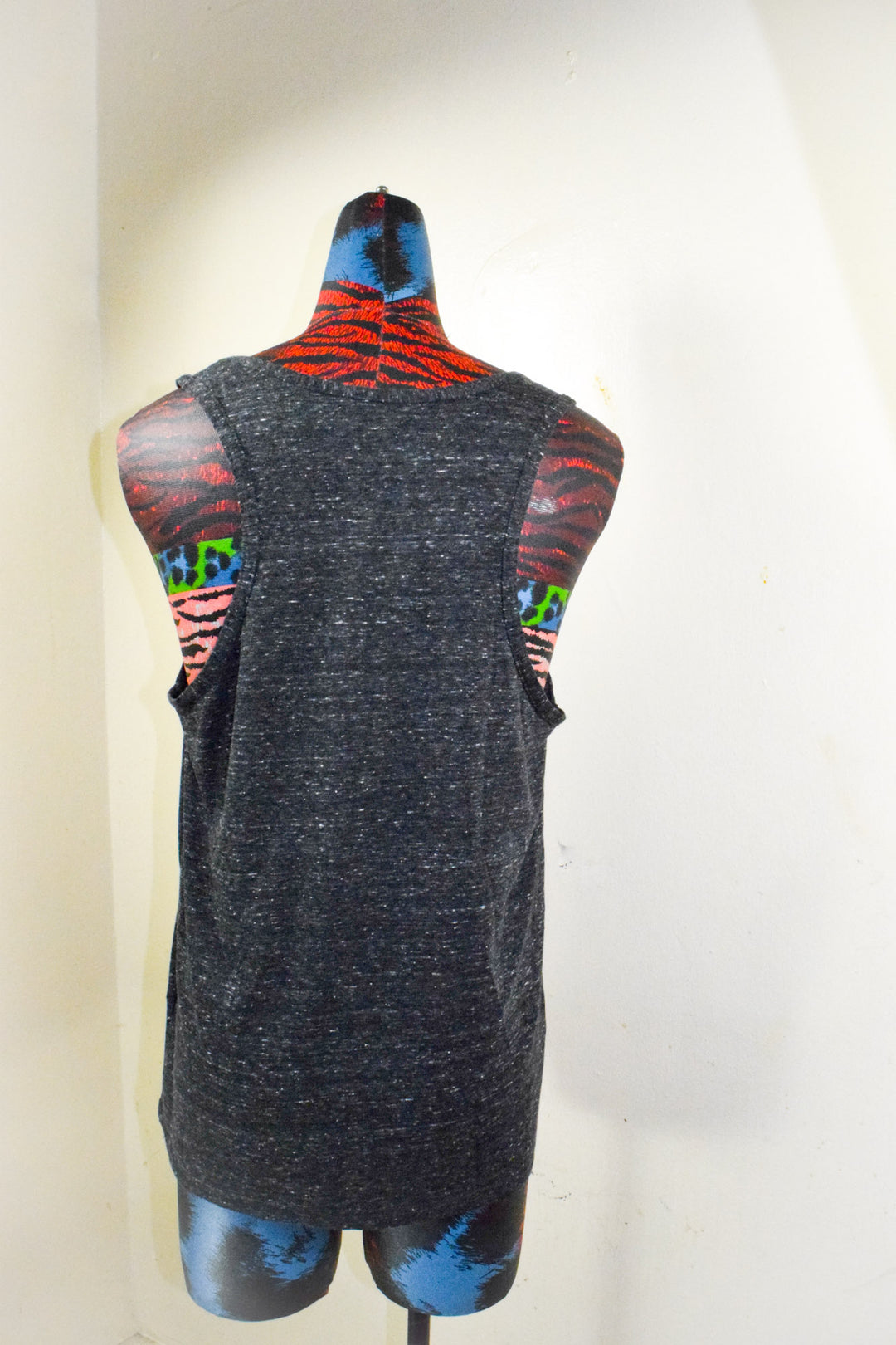 Racer-Back Tank Top in Stormy Gray