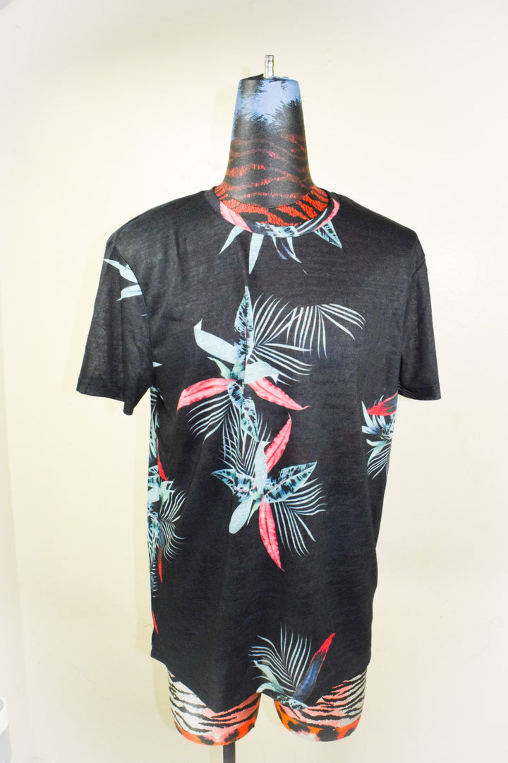 Printed Linen-Blend T-shirt