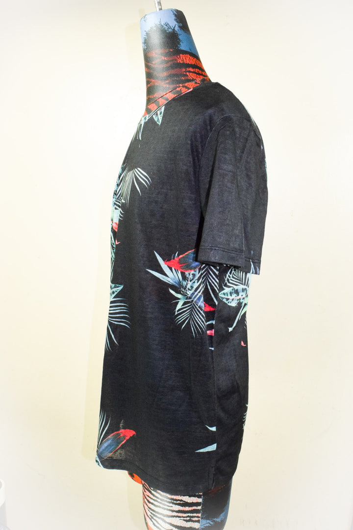 Printed Linen-Blend T-shirt