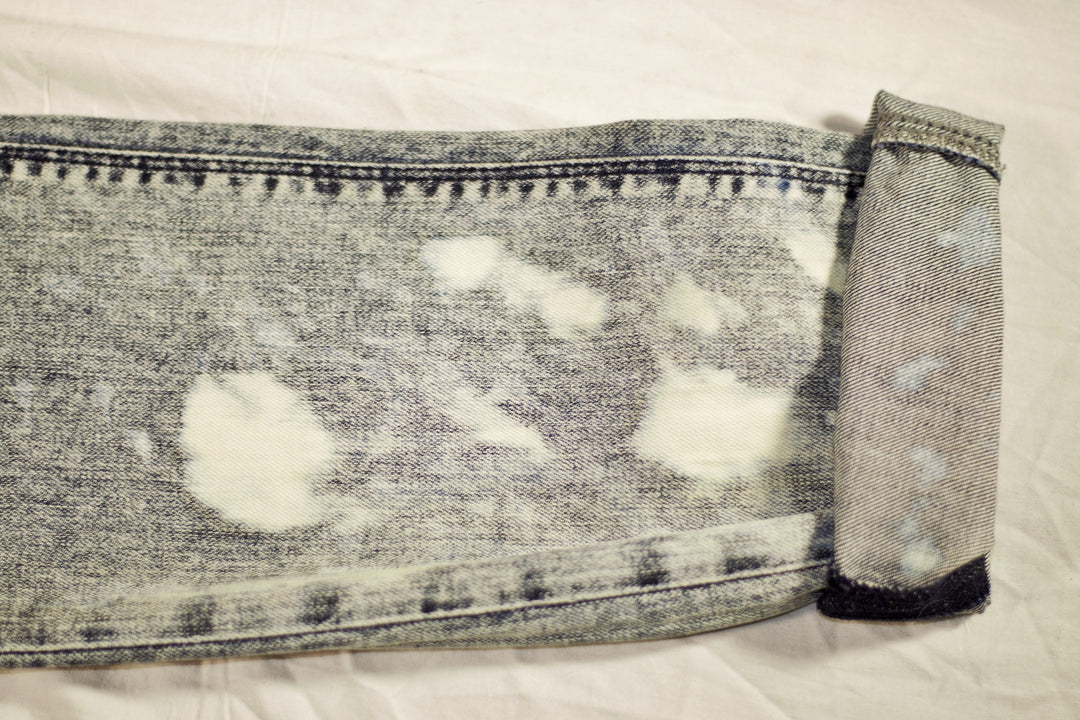 Bleached &amp; Distressed Denim Jeans