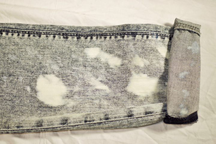 Bleached &amp; Distressed Denim Jeans