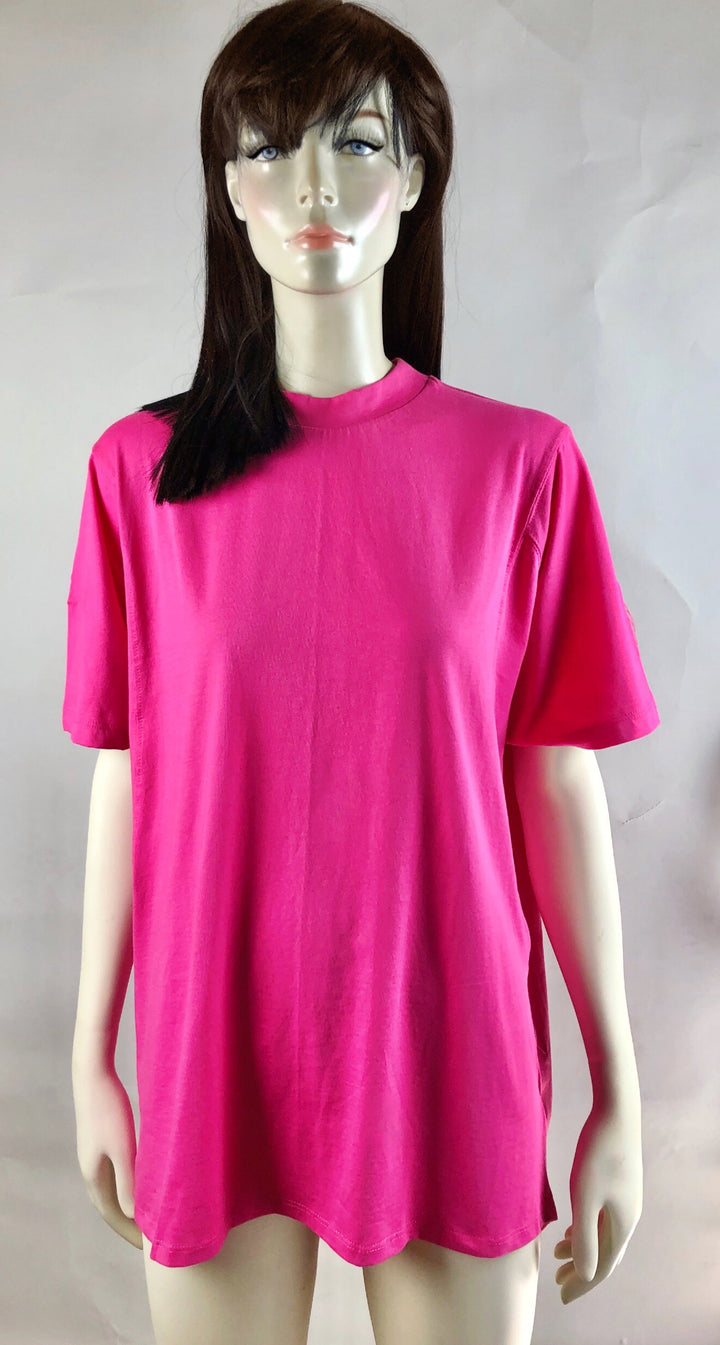 Mock Neck Longline T-shirt