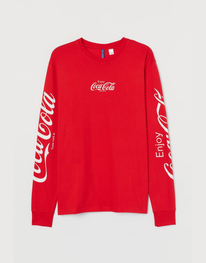 Printed Long-Sleeved Cotton Top