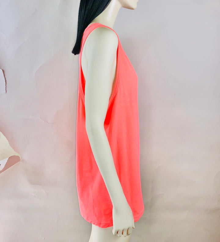 Sunny Peach Racer-Back Tank Top