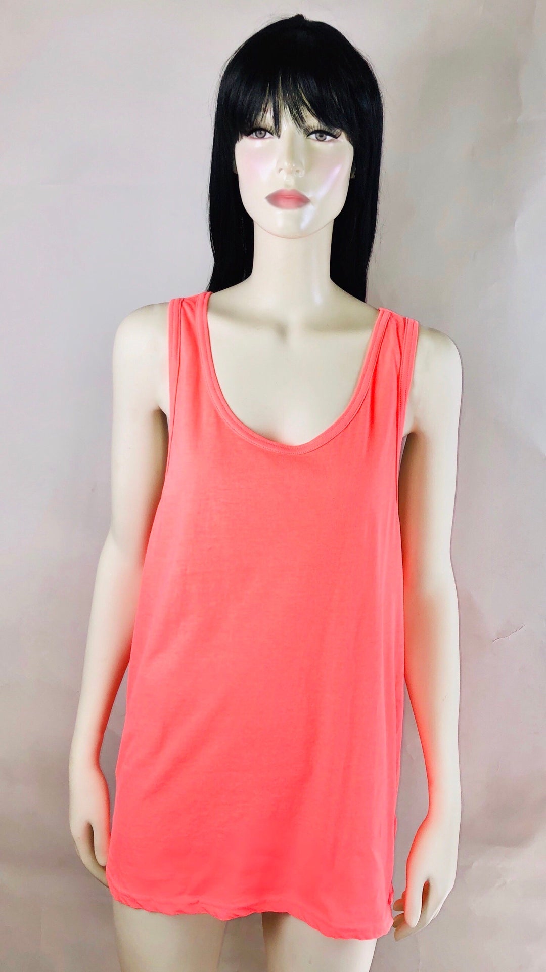 Sunny Peach Racer-Back Tank Top